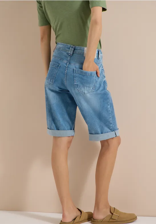 High-Waist Jeansshorts im Loose Fit