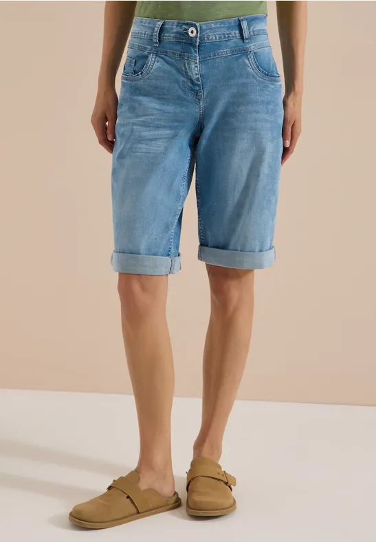 High-Waist Jeansshorts im Loose Fit