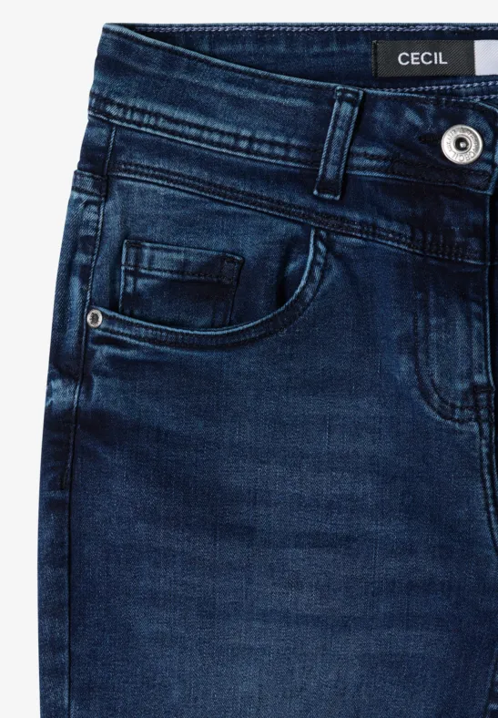 Slim-Fit Bootcut-Jeans mit hohem Bund