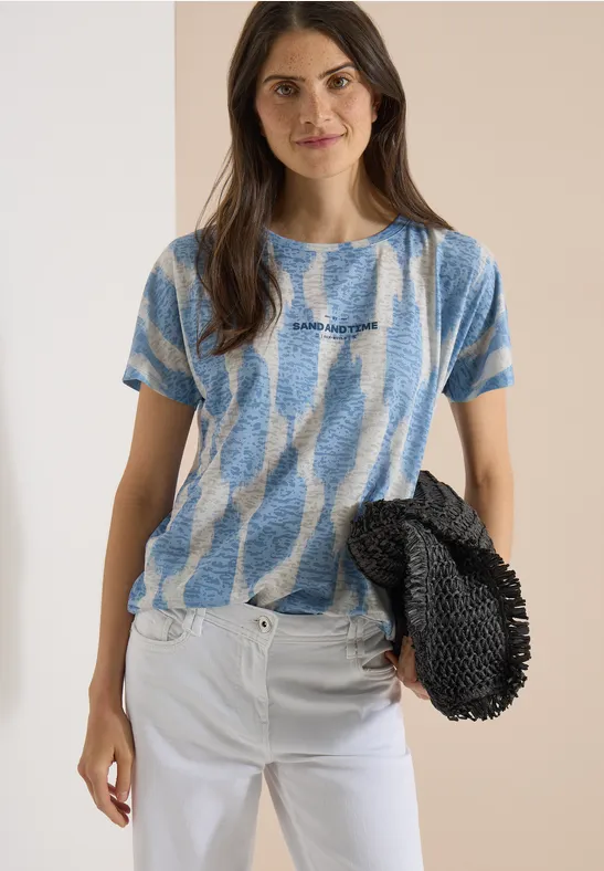 T-Shirt im Ausbrenner-Look