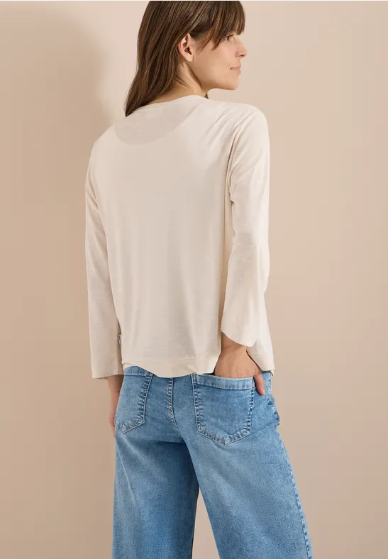 Fließender Cardigan mit 3/4-Ärmeln