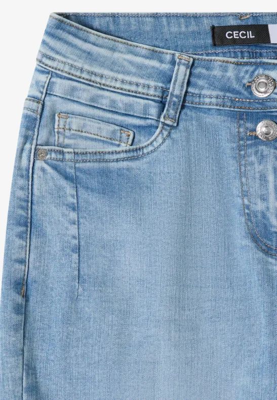 Hoch geschnittene Barrel-Leg-Jeans