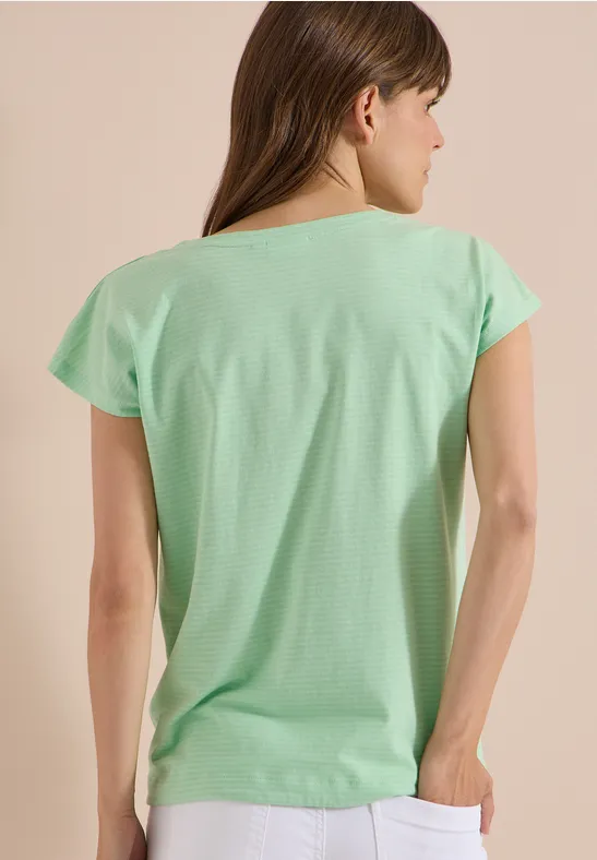 Gestreiftes Shirt mit Tunnelzug