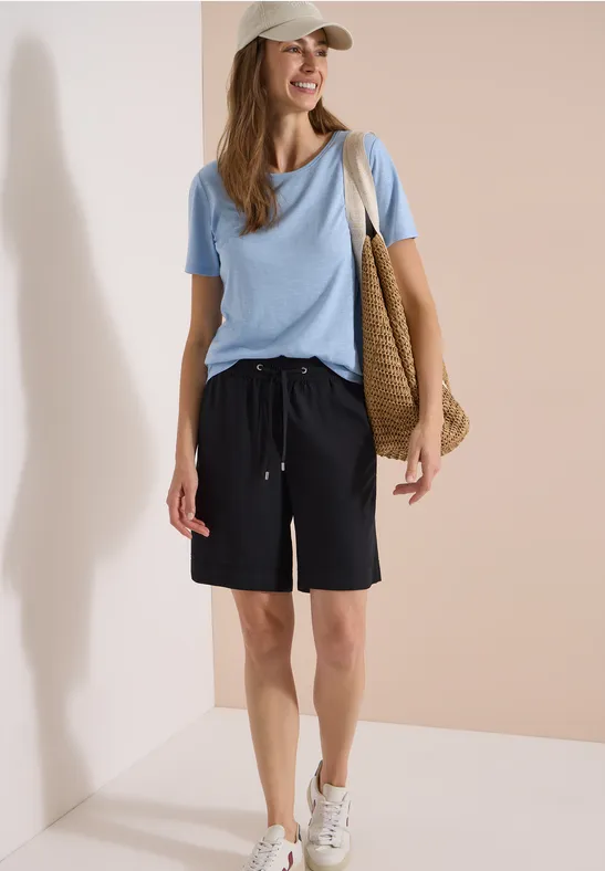 Loose Fit Shorts mit hohem Bund