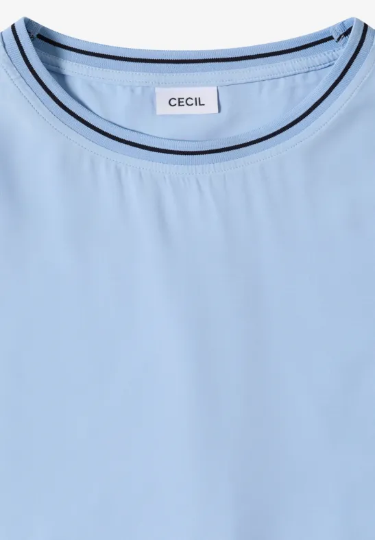 Lockere Kurzarm-Bluse aus Viskose