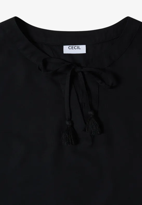 Ärmelloses Blusentop mit Split-Neck