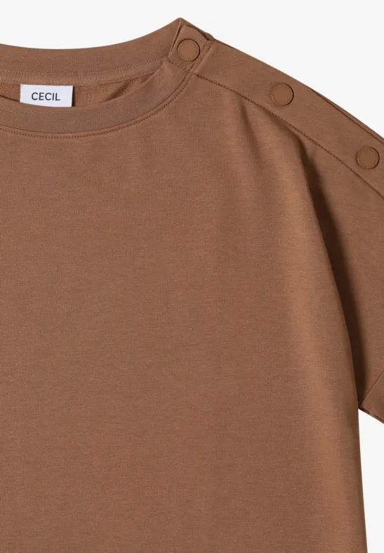 Kurzarmshirt mit überschnittenen Schultern