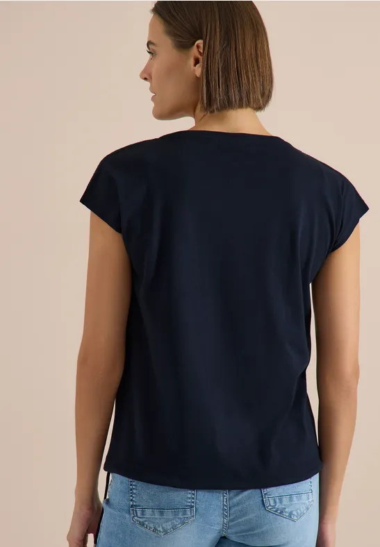 Softes Modal-T-Shirt mit Häkel-Details