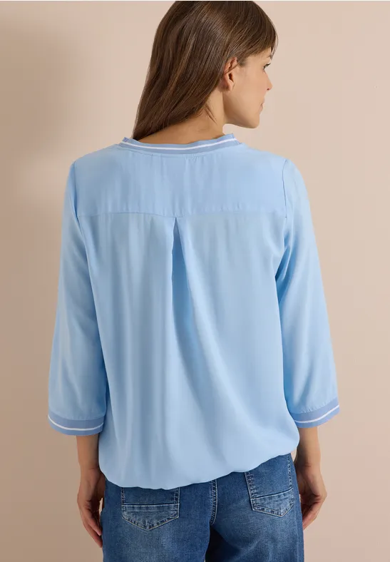 Weiches Blusenshirt mit Streifendetails