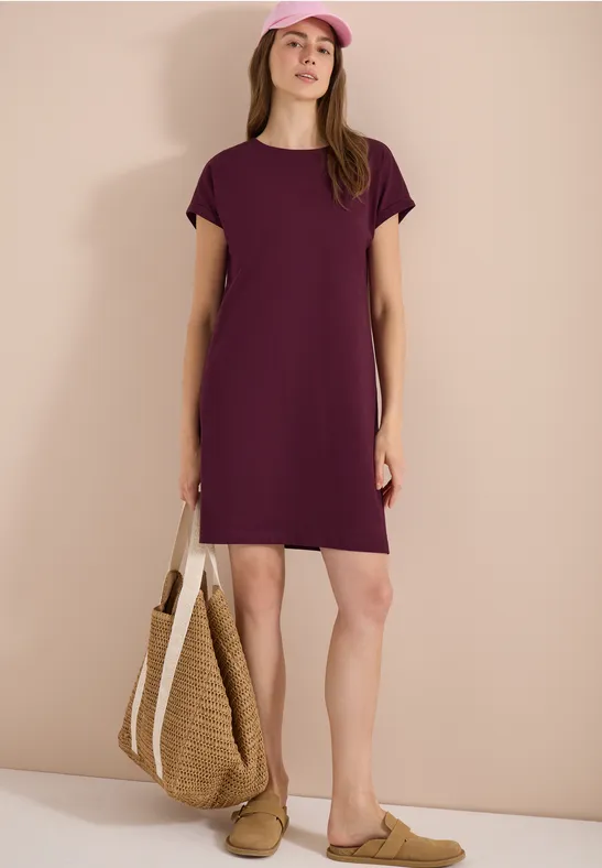 Bequemes T-Shirt-Kleid aus Baumwolljersey