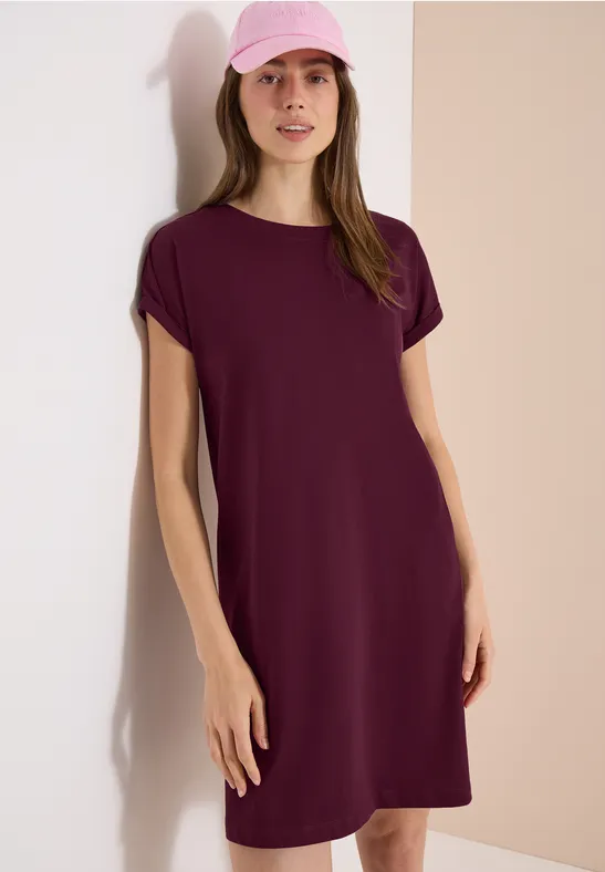Bequemes T-Shirt-Kleid aus Baumwolljersey