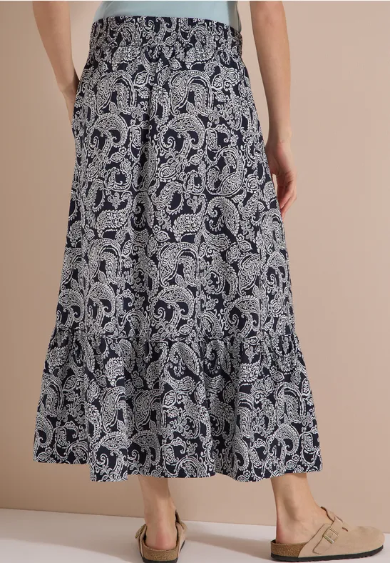 Luftiger Maxirock mit Paisleymuster