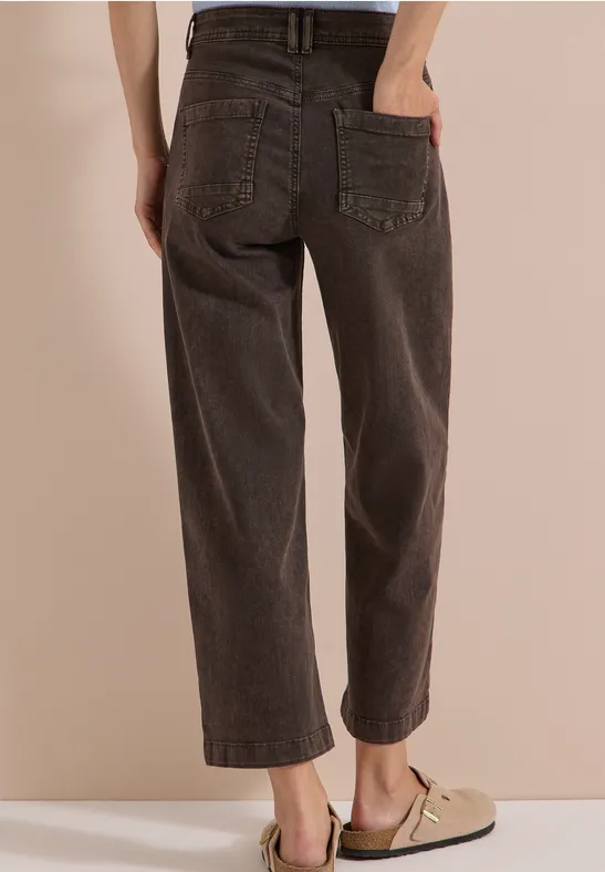 7/8 High-Waist-Jeans im Loose-Fit