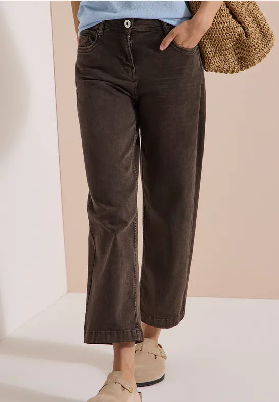 7/8 High-Waist-Jeans im Loose-Fit