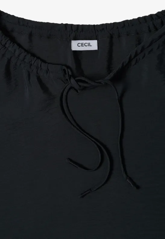 Fließende Carmen-Bluse mit Bändern