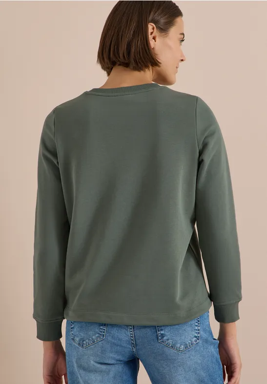 Sweatshirt mit Rundhals und Tunnelzug