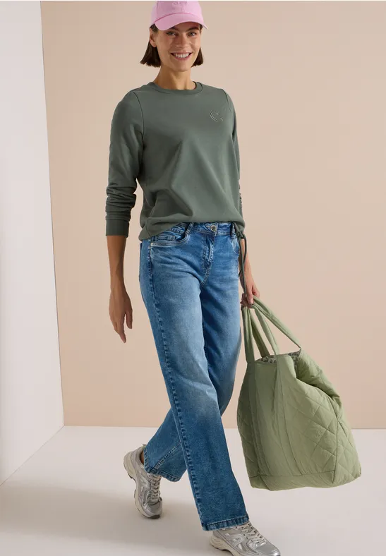 Sweatshirt mit Rundhals und Tunnelzug