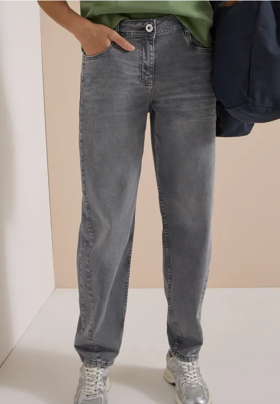 High Waist Barrel Leg Jeans