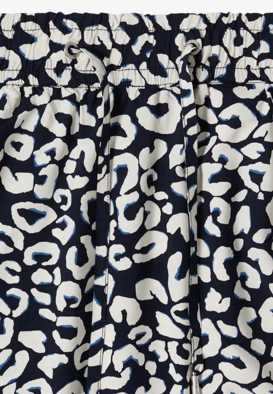 Gestufter Maxi-Rock mit Animal-Print