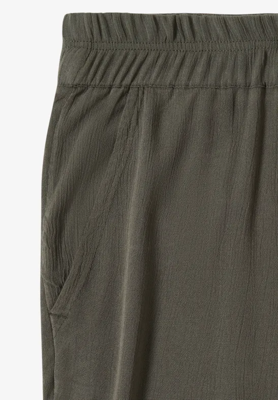 Strukturierte Loose Fit Karottenhose