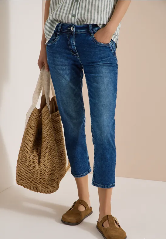 Slim Leg Cropped Denim-Jeans