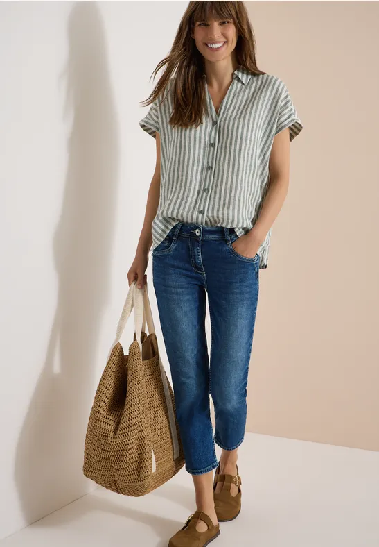 Slim Leg Cropped Denim-Jeans