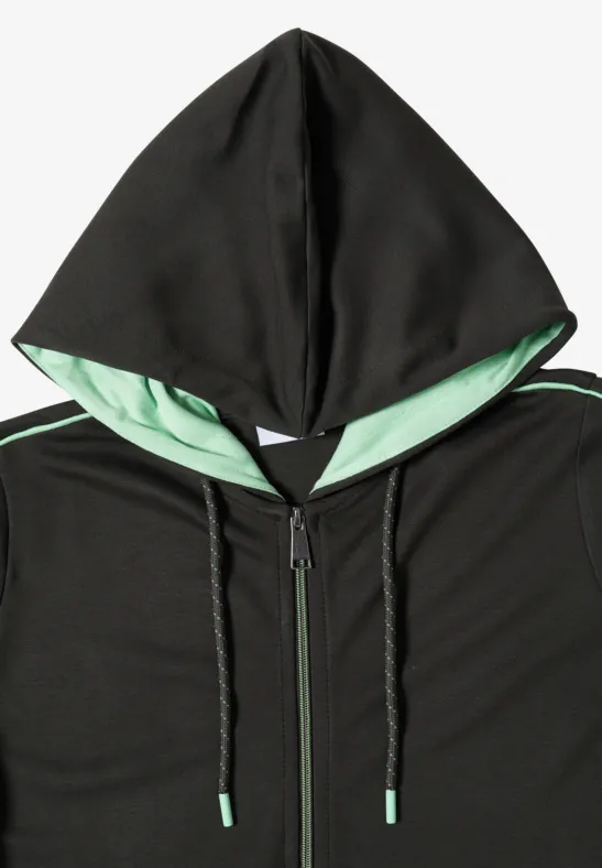 Sportliche Kapuzenjacke mit Kontrast-Details