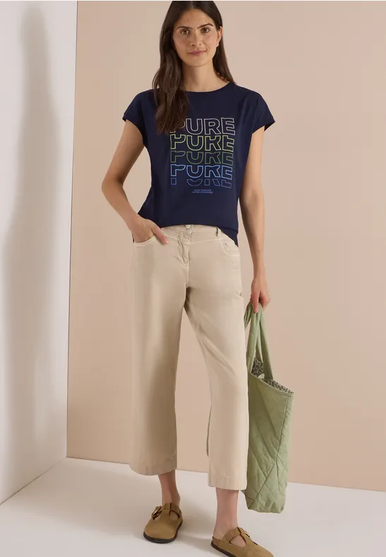 T-Shirt mit Typografie-Print