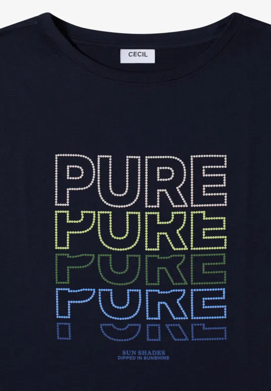 T-Shirt mit Typografie-Print