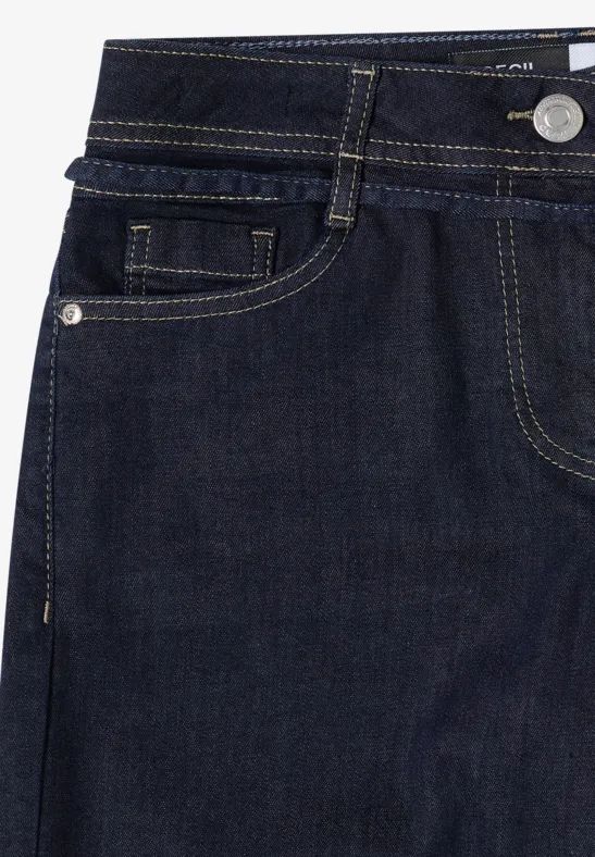 High-Waist-Jeans mit weitem Bein