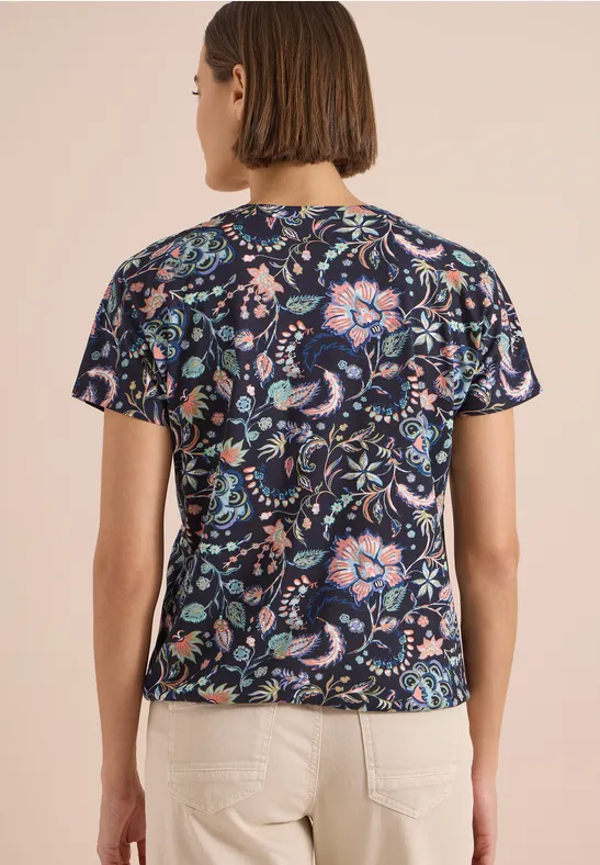 Tunika-Shirt mit Blumenmuster