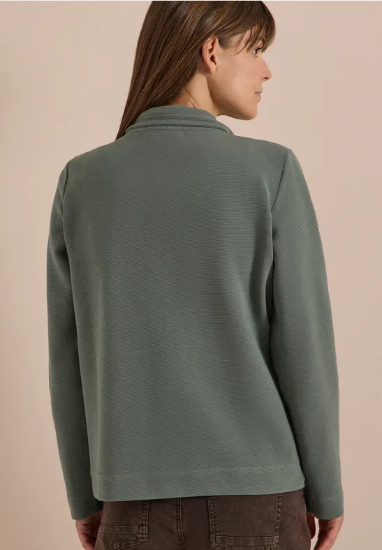 Stehkragenjacke mit Ottoman-Struktur