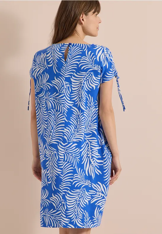 Jerseykleid mit Palmblatt-Print