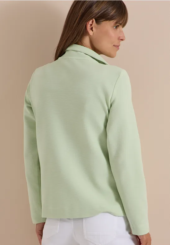 Strukturierte Zip-Jacke mit Tunnelzug