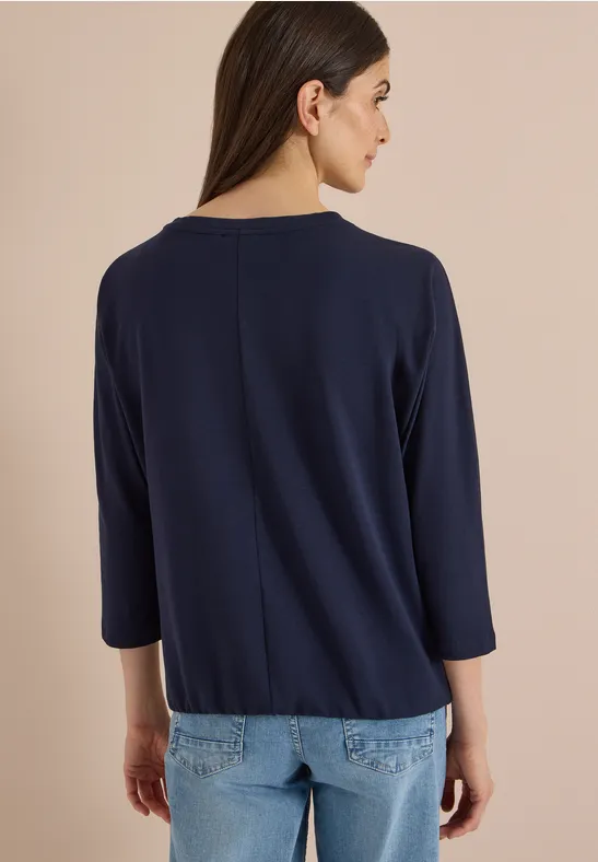 Batwing-Shirt mit Leo-Paspeln