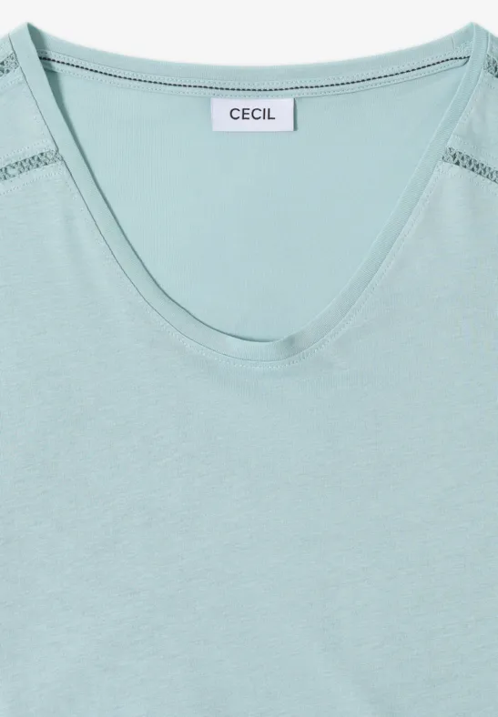 Weiches Jerseyshirt mit Spitze