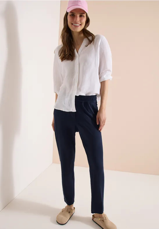 Bequeme Slim Leg Jerseyhose
