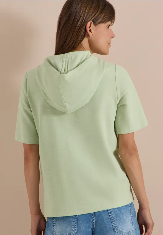 Sportliches Kurzarm-Shirt mit Kapuze