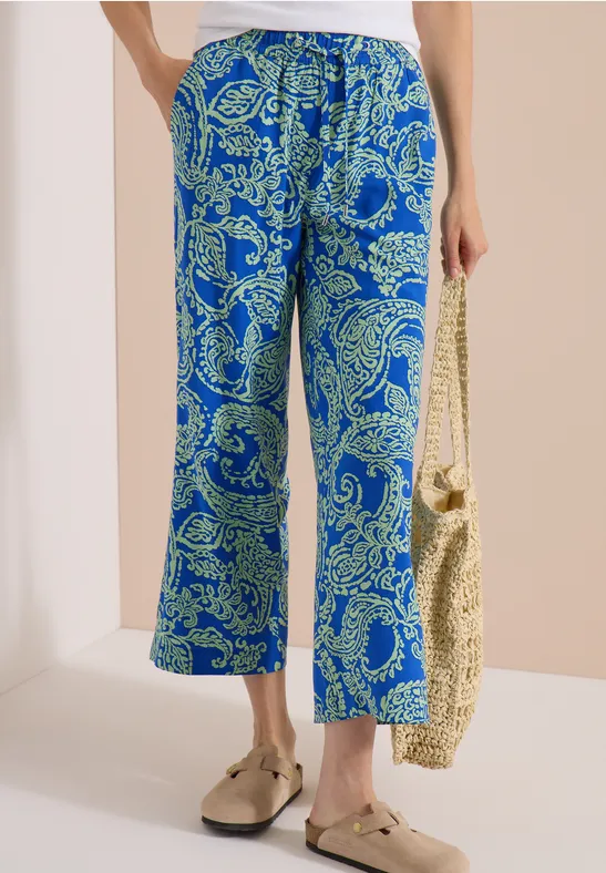 Paisley-Culotte mit weitem Bein
