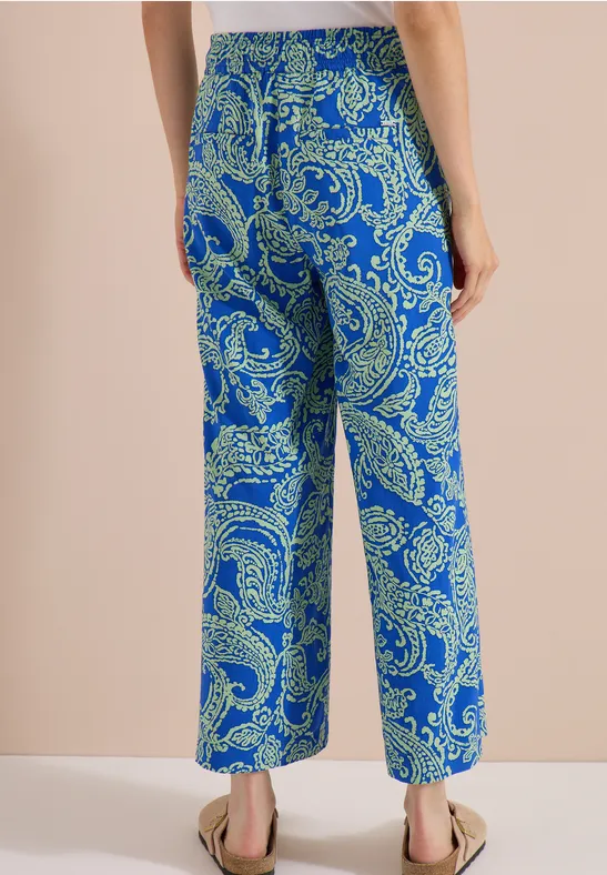 Paisley-Culotte mit weitem Bein