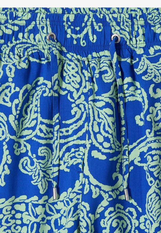 Paisley-Culotte mit weitem Bein