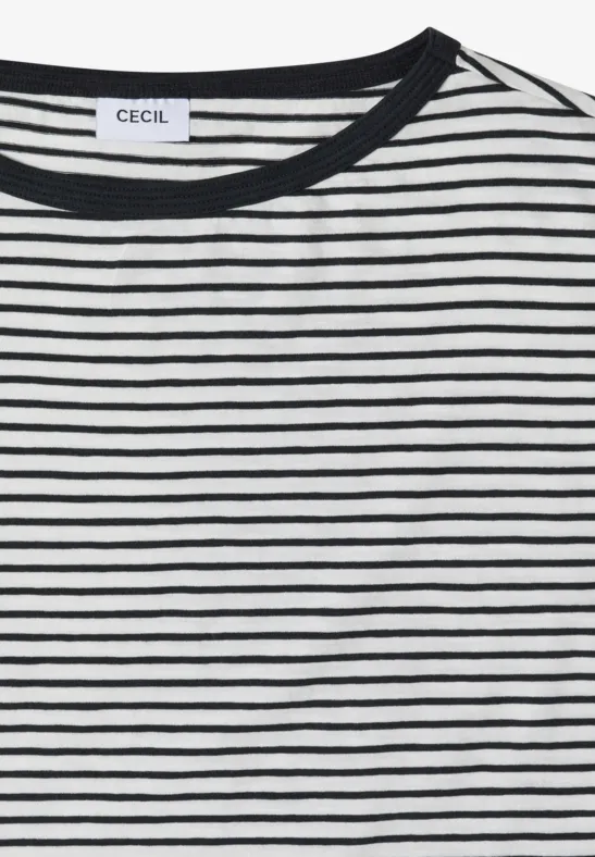 Gestreiftes T-Shirt aus Flammgarn