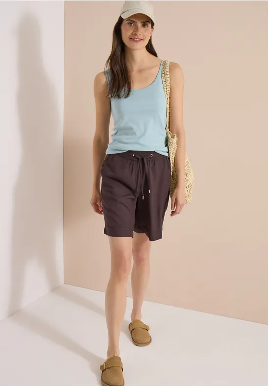 Weite High-Waist-Shorts