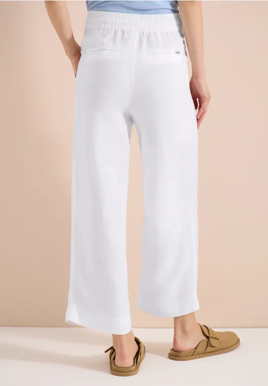 Fließende Wide Leg Hose mit High Waist