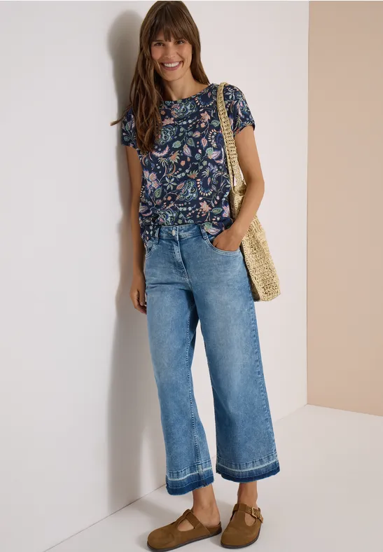 T-Shirt mit floralem Print
