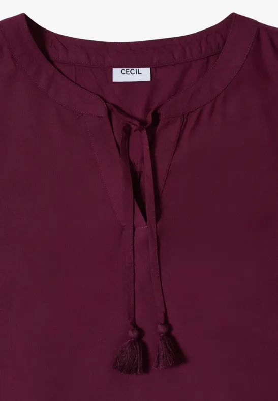 Ärmelloses Blusentop mit Split Neck