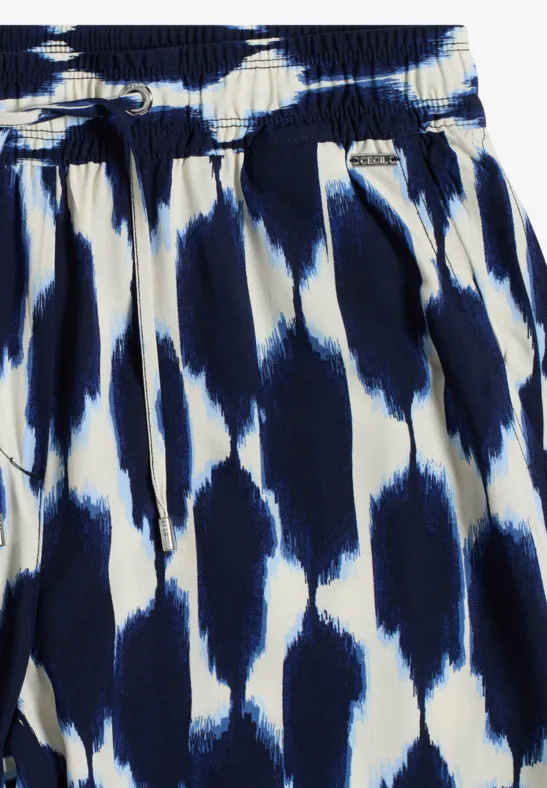 Weite Hose mit Ikat-Muster