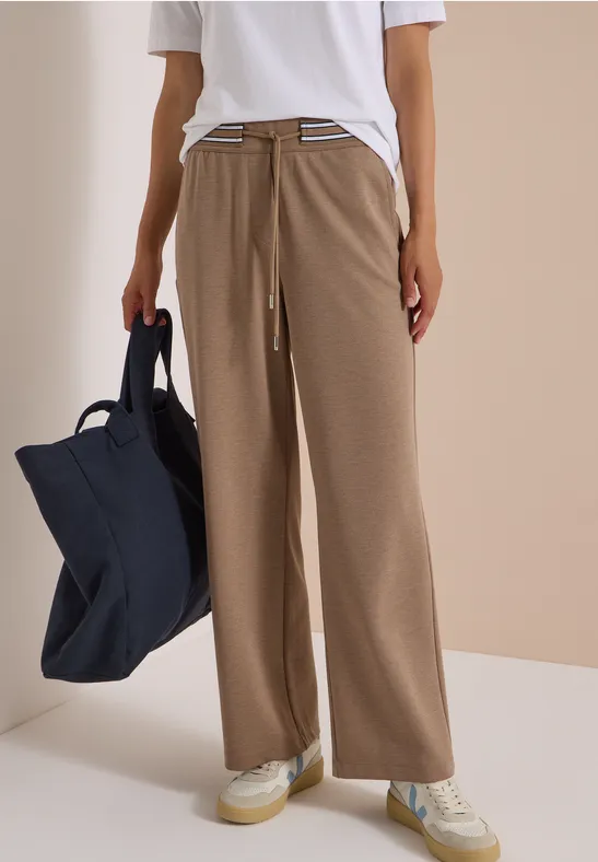 Jacquard-Hose mit hohem Bund und geradem Bein