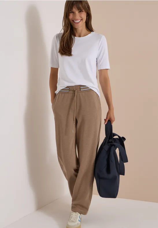 Jacquard-Hose mit hohem Bund und geradem Bein