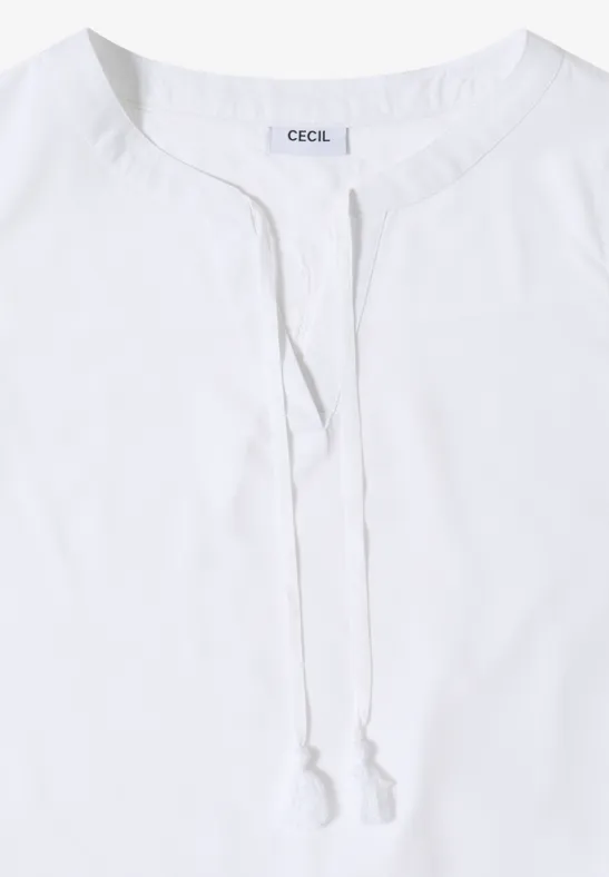 Ärmelloses Blusentop mit Split-Neck